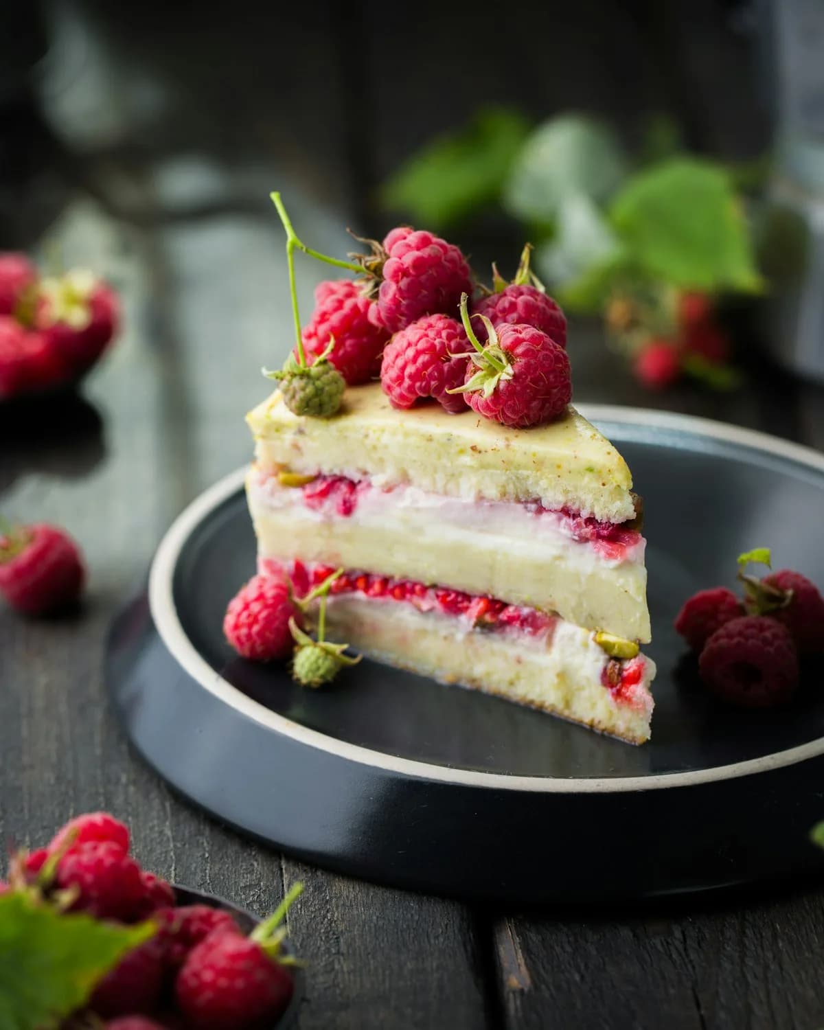 Elegant white cream cake for a celebration
